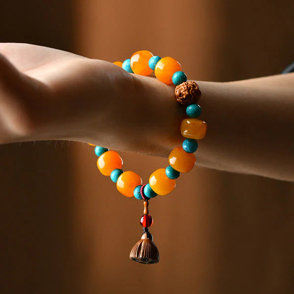 INNERVIBER Amber Turquoise Protection Bracelet