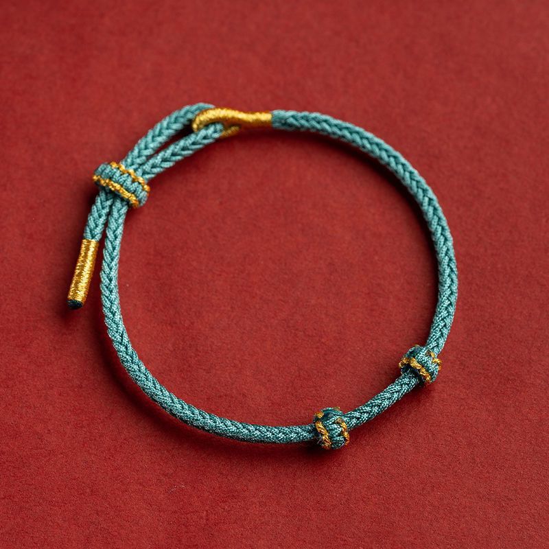 Handmade Braided Chinese Knot Luck Protection Red String Bracelet Bracelet INNERVIBER Green 18-20cm