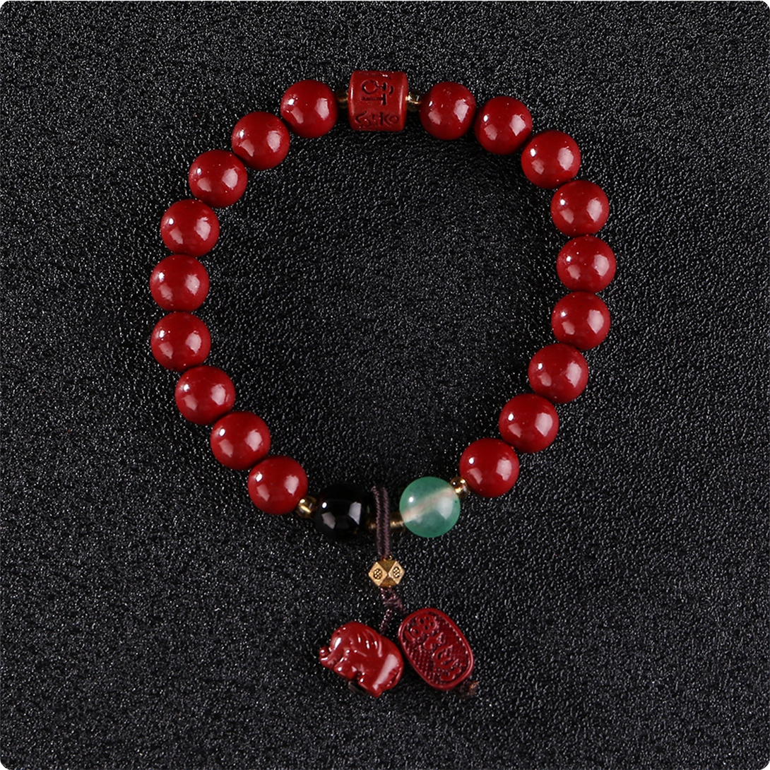 Buddha Charm Bracelet INNERVIBER Cinnabar Feng Shui Wealth Bracelet