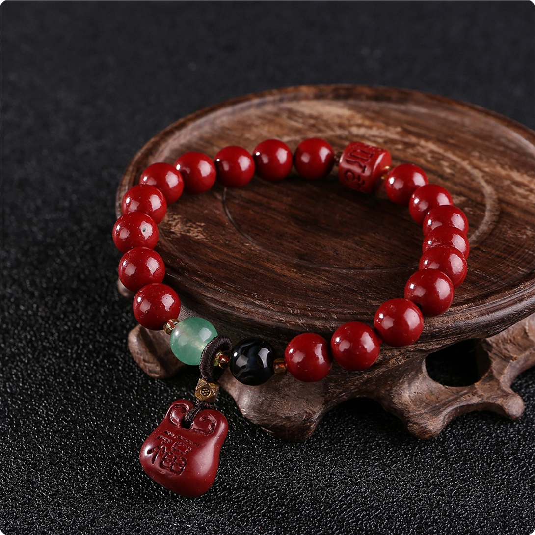 Natural Cinnabar Wealth Bracelet INNERVIBER