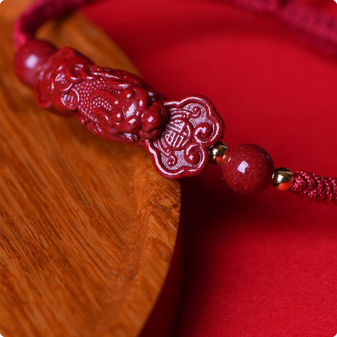 INNERVIBER Cinnabar Pixiu Braided Red String Lucky Bracelet Bracelet INNERVIBER 6