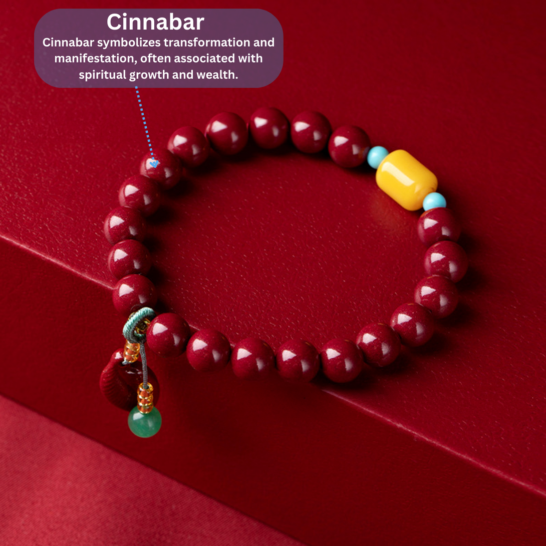 INNERVIBER Natural Cinnabar Wealth Attracting Bracelet - INNERVIBER