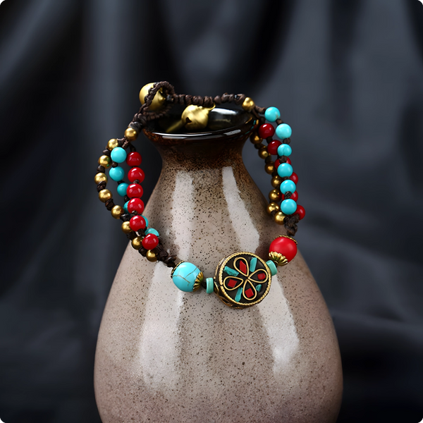 INNERVIBER Tibetan Woven Ancient Copper Bead Dynamism Bracelet Bracelet INNERVIBER B