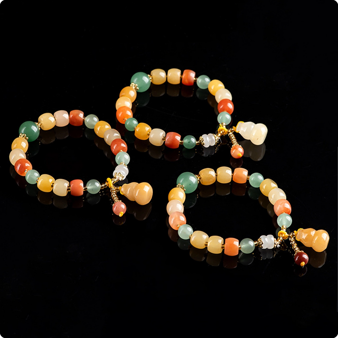 Jade Bead Bracelet | Colorful Jade Bracelet | INNERVIBER