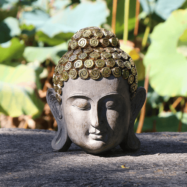 INNERVIBER Buddha Head Buddha Statue Zen Spirit Protection Decoration - INNERVIBER