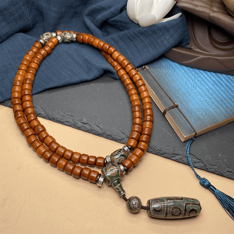 INNERVIBER  108 Beads  MALA Tibetan Style Bracelet - INNERVIBER