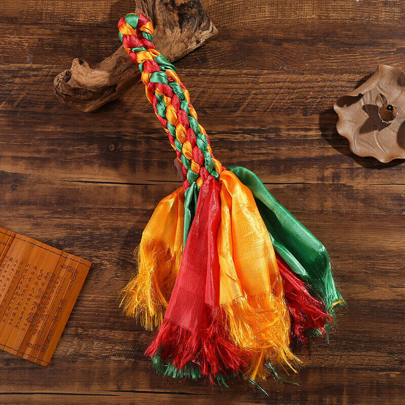INNERVIBER Tibetan Vajra Knot Gesang Flower Rainbow Thread Hada Handwoven Pendant Decoration - INNERVIBER