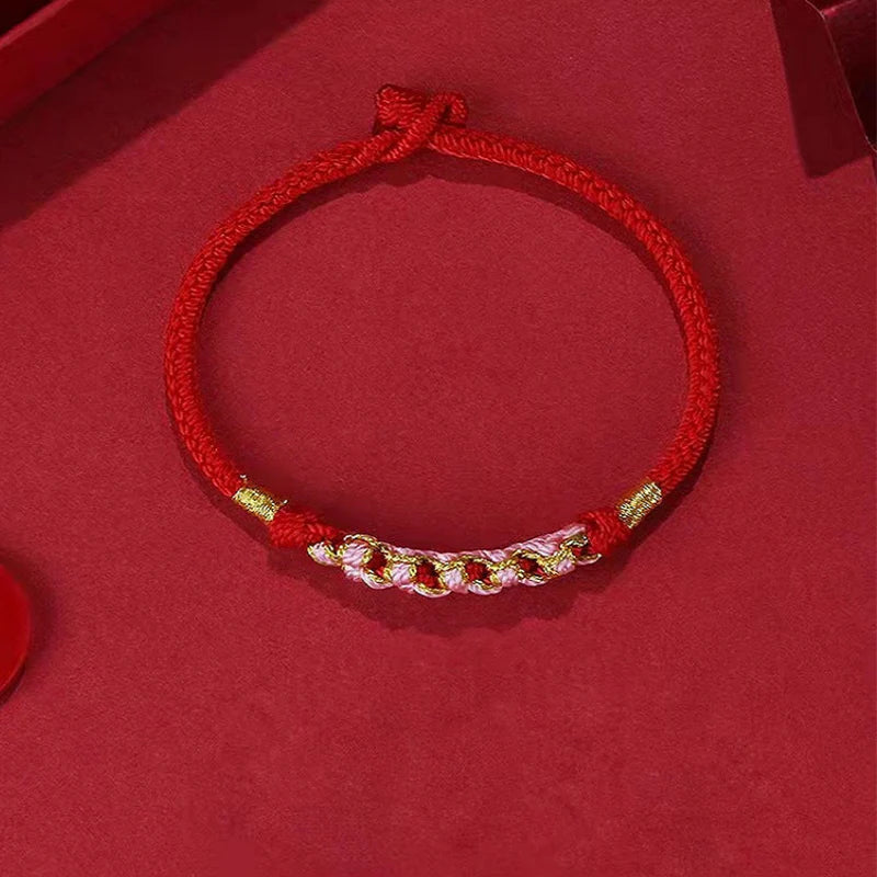 INNERVIBER Peach Blossom Knot Love Bracelet