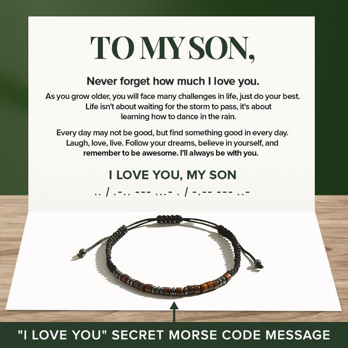 To My Son, I Love You Morse Code Bracelet - INNERVIBER