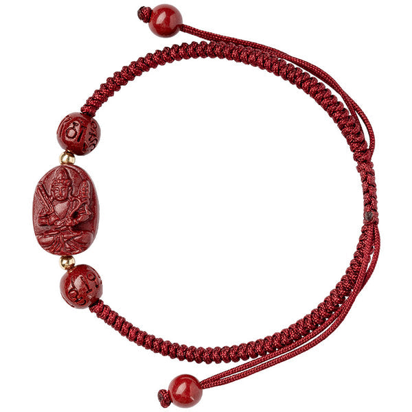 INNERVIBER Braided  Zodiac Red Bracelet 