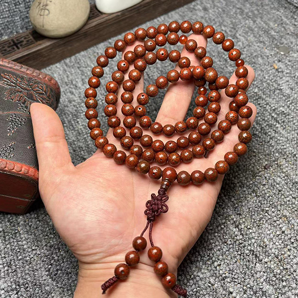 Bodhi Seeds 108 Mala Beads Bracelet Bracelet INNERVIBER 6mm Brown Starry Moon Bodhi