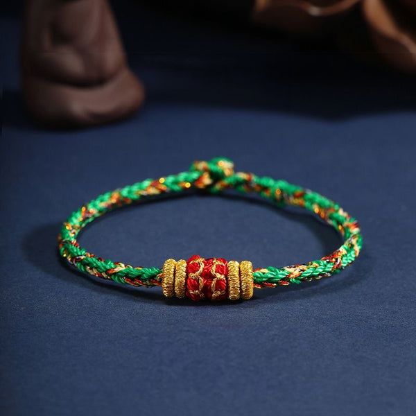 Lotus Knot Luck Braided String Bracelet INNERVIBER