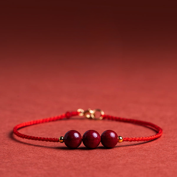 INNERVIBER Cinnabar Braid String Bracelet