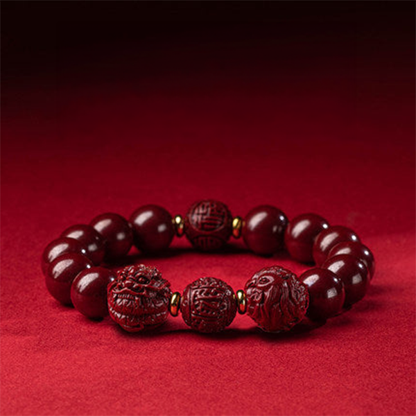 INNERVIBER Cinnabar Chinese Zodiac Fortune Luck Bracelet Bracelet INNERVIBER Dragon Female