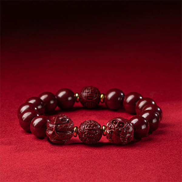 INNERVIBER Cinnabar Chinese Zodiac Fortune Luck Bracelet Bracelet INNERVIBER Snake Female