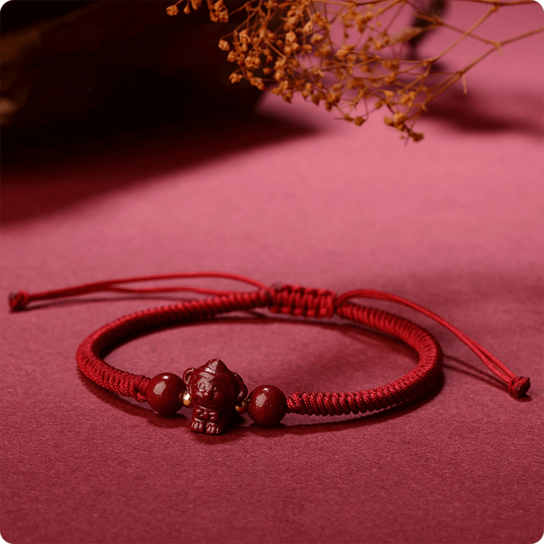 12 Chinese Zodiac Cinnabar Prosperity Red String Bracelet Bracelet INNERVIBER Monkey