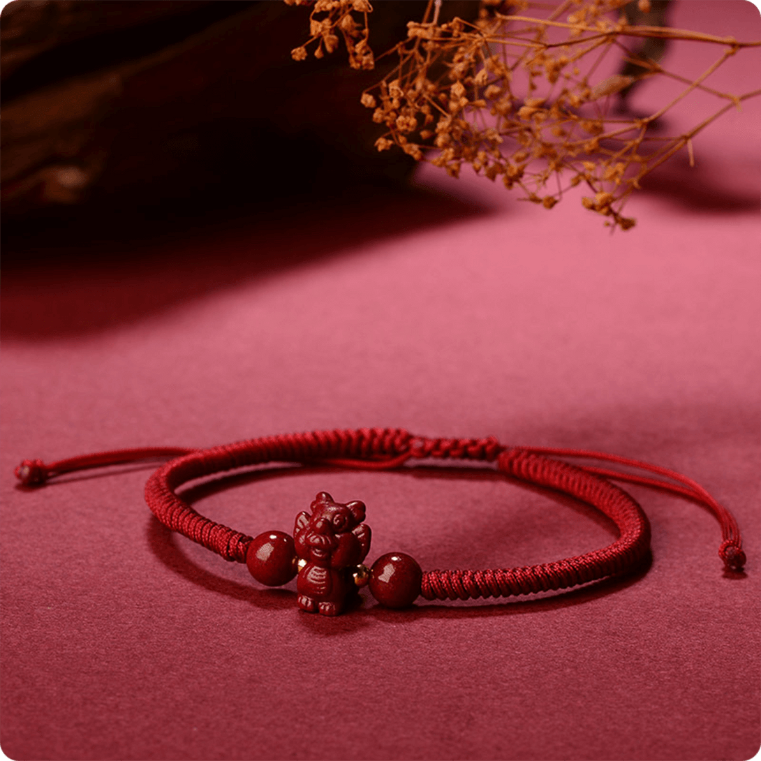 12 Chinese Zodiac Cinnabar Prosperity Red String Bracelet Bracelet INNERVIBER Dragon