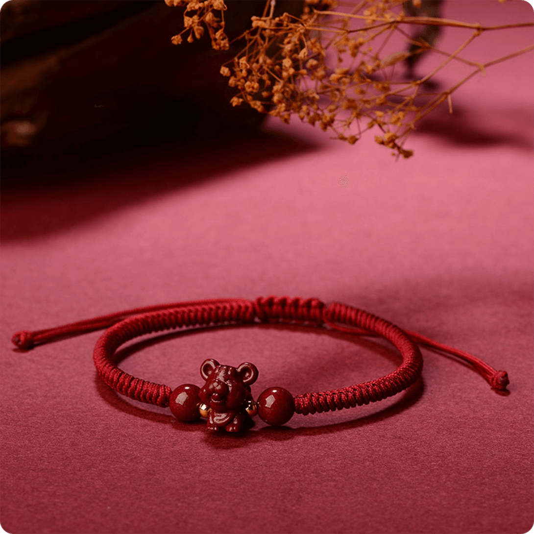 12 Chinese Zodiac Cinnabar Prosperity Red String Bracelet Bracelet INNERVIBER Rat