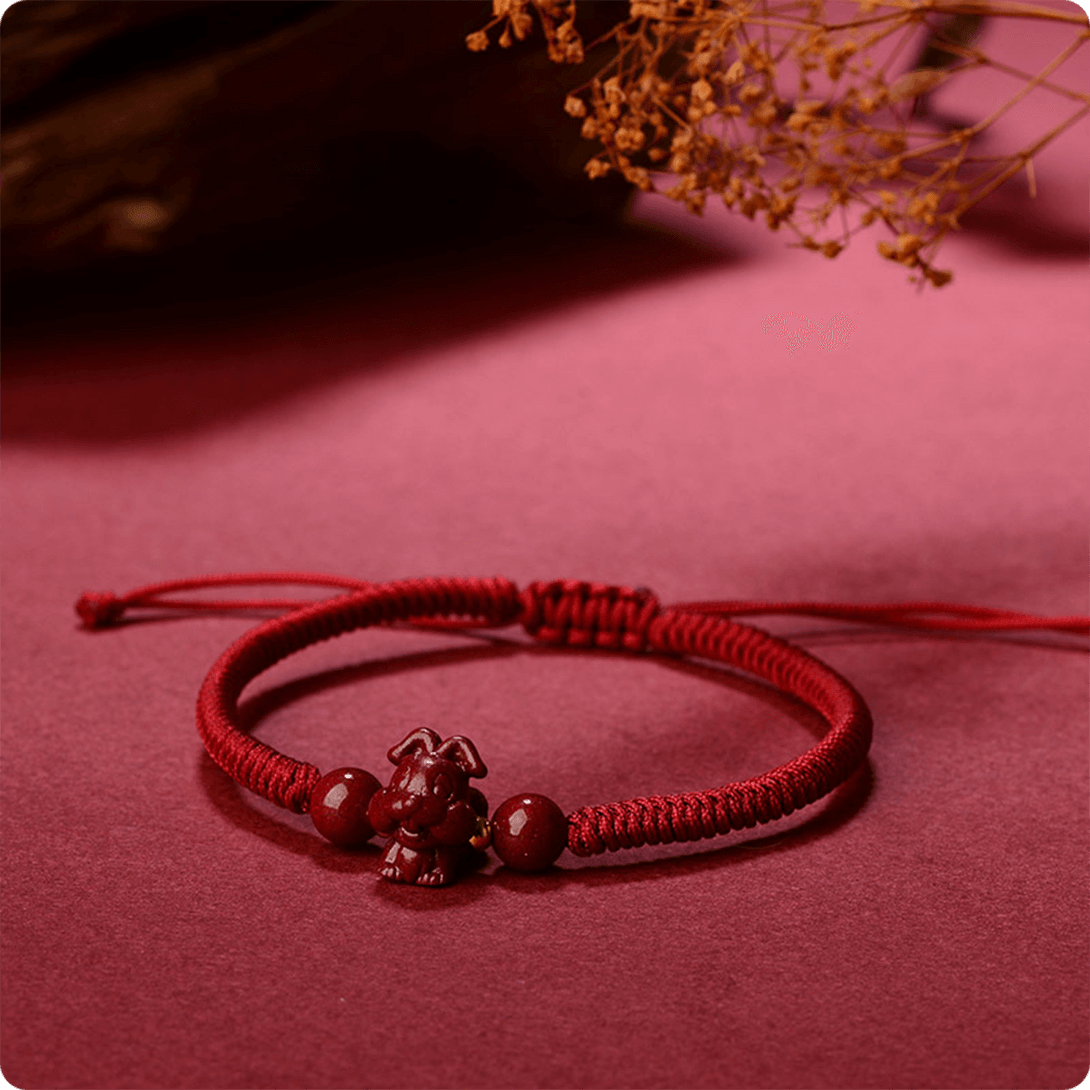 12 Chinese Zodiac Cinnabar Prosperity Red String Bracelet Bracelet INNERVIBER Rabbit