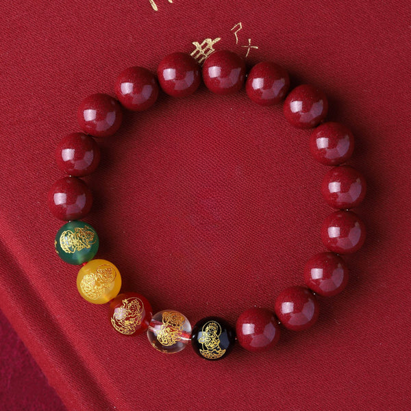 Cinnabar Beads Bracelet For Prosperity - InnerViber