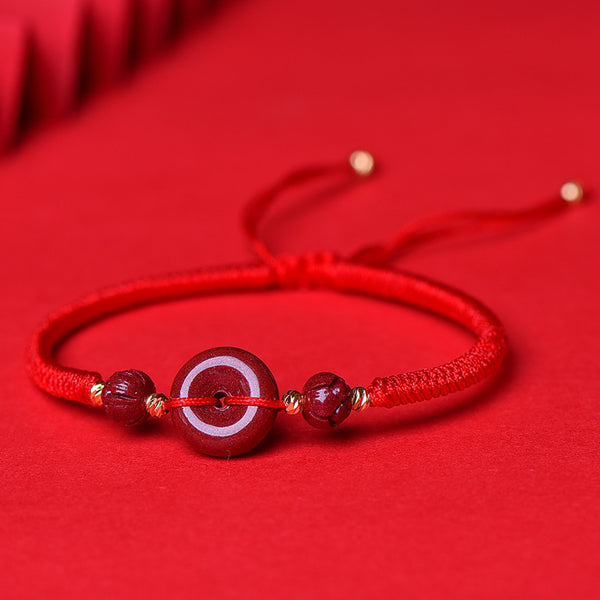 INNERVIBER Cinnabar Red String Bracelet