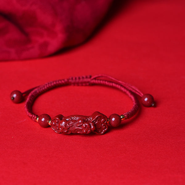 INNERVIBER Cinnabar Pixiu Braided Red String Lucky Bracelet Bracelet INNERVIBER 11