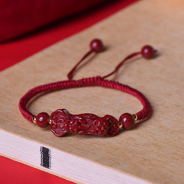 INNERVIBER Cinnabar Pixiu Braided Red String Lucky Bracelet Bracelet INNERVIBER 12