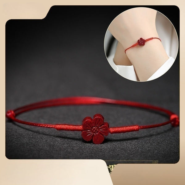 Natural Cinnabar Blessing Red String Bracelet Bracelet INNERVIBER main
