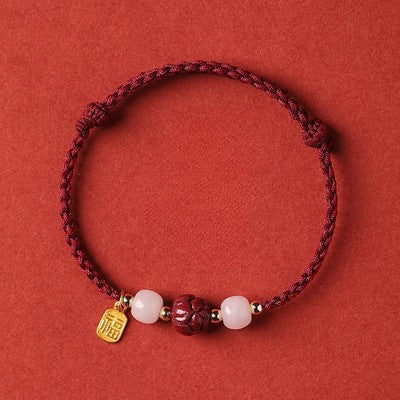 Fu Character Blessing Red String Bracelet