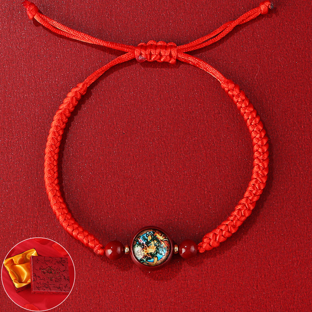 Cinnabar  Red String Protection Bracelet INNERVIBER 