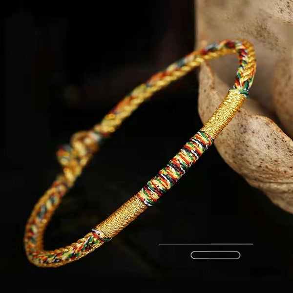 Dragon Boat Festival Colorful Ethnic Baby Bracelet Anklet Bracelet INNERVIBER Colorful Gold Thread Bracelet