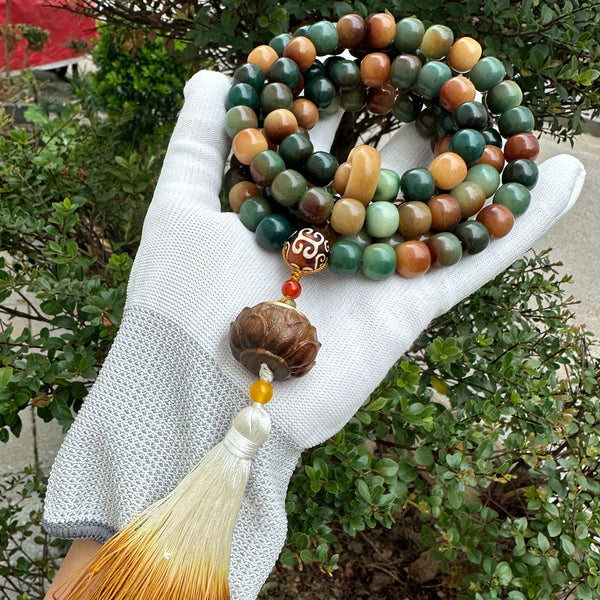INNERVIBER Multi-Color Buddha Beads Strength Bracelet
