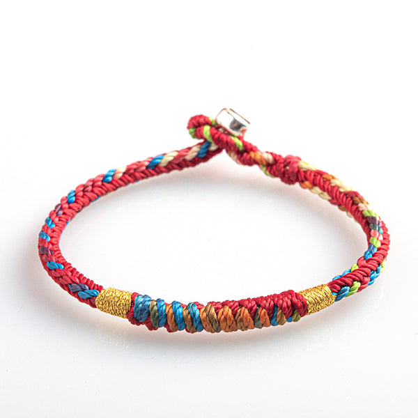 Five-Colored Rope Vajra Knot Handmade Braided Red String Bracelet INNERVIBER 2