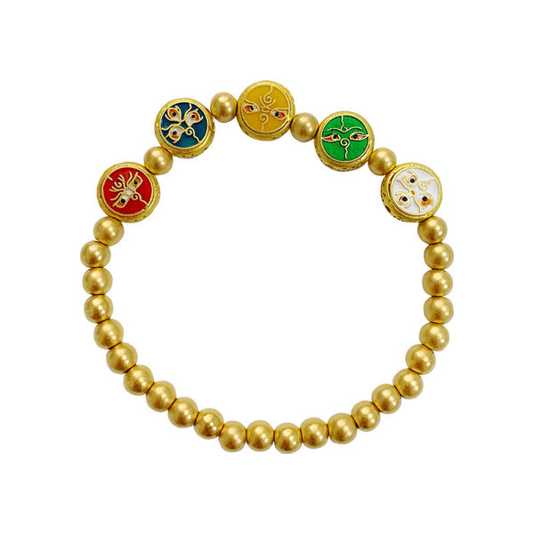 Gold Plated Five God of Wealth Prosperity Bracelet INNERVIBER