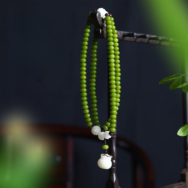 Green 108 Beads MALA Bodhi Buddhist Beads Bracelet INNERVIBER