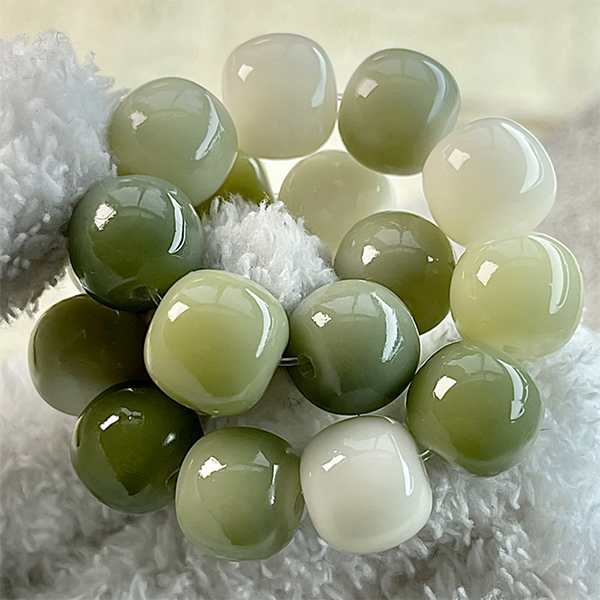 Green Bodhi Root Buddha Beads Bracelet INNERVIBER