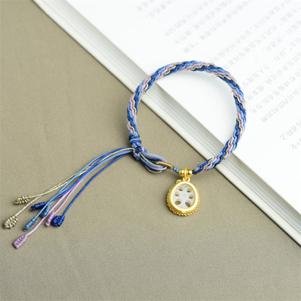 INNERVIBER Blue Lotus Root Knot Women's Bracelet