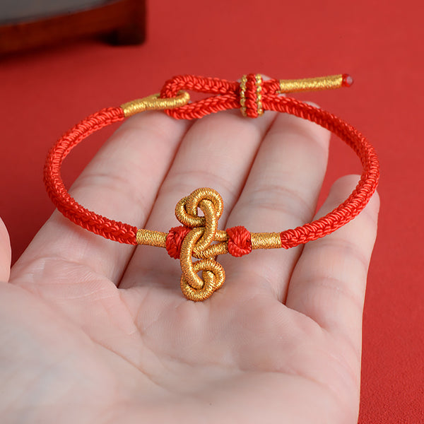 BlessingGiver Handmade Red String Wenchang Knot Fortune Bracelet BlessingGiver