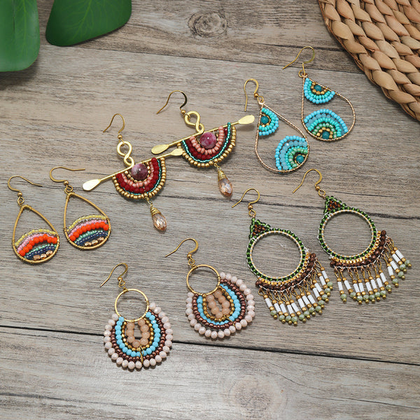 Handwoven Tassels Bohemian-style Niche style Earrings Earrings INNERVIBER main