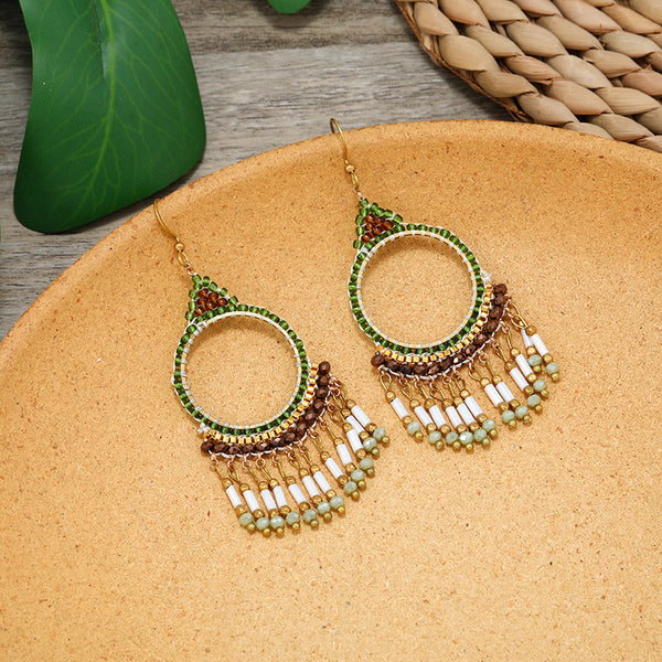 Handwoven Tassels Bohemian-style Niche style Earrings Earrings INNERVIBER 1