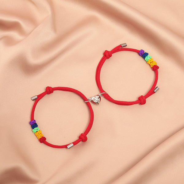 Heart-Shaped Magnet Couple Bracelet INNERVIBER