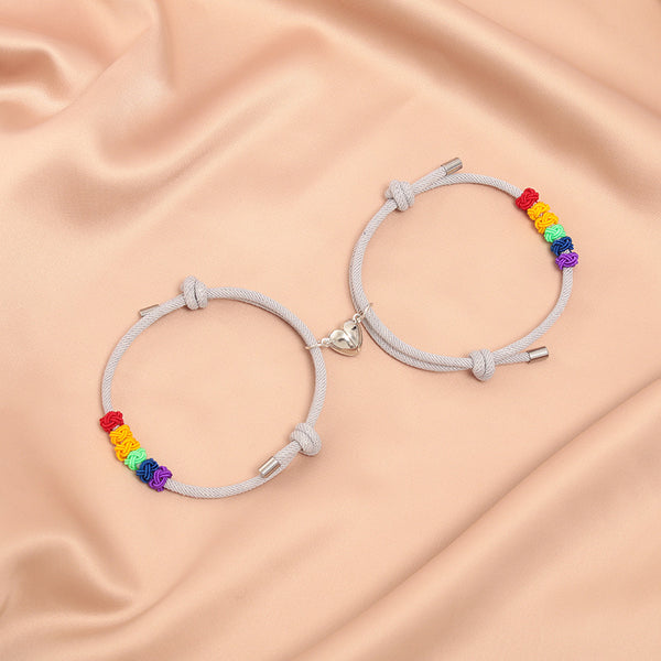 Heart-Shaped Magnet Couple Bracelet INNERVIBER 4