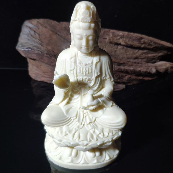Ivory Nut Avalokitesvara Buddha Carving Display Blessing Home Decoration Decoration INNERVIBER main