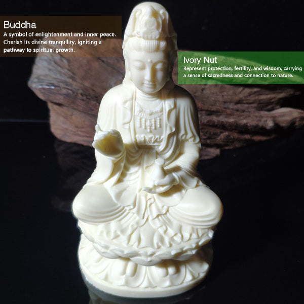 Ivory Nut Avalokitesvara Buddha Carving Display Blessing Home Decoration Decoration INNERVIBER 2