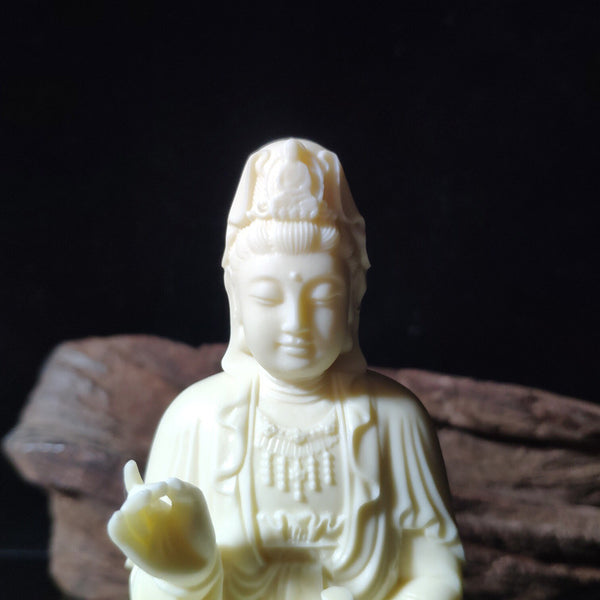 Ivory Nut Avalokitesvara Buddha Carving Display Blessing Home Decoration Decoration INNERVIBER 1