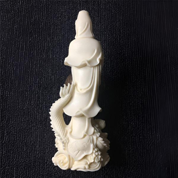 BlessingGiver Ivory Nut Dragon Guanyin Bodhisattva Statue Home Decoration BlessingGiver