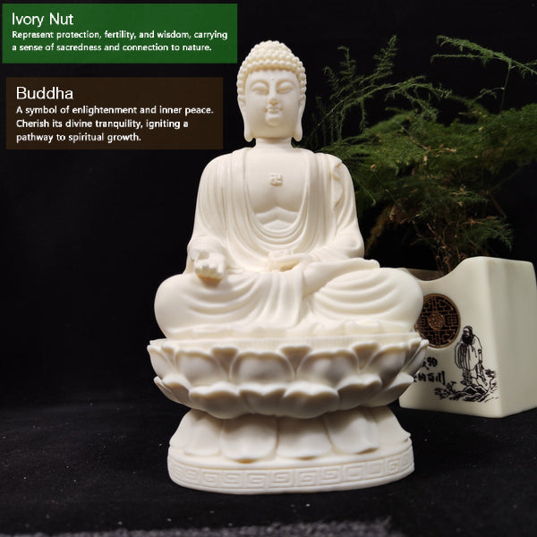 BlessingGiver Ivory Nut Gautama Buddha Compassion Home Decoration BlessingGiver