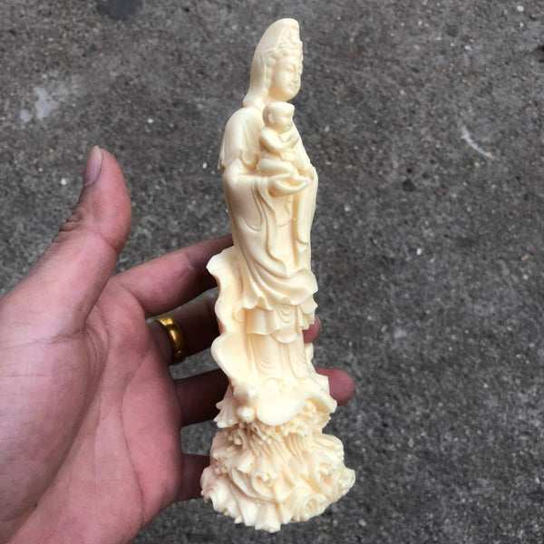 Ivory Nut Songzi Guan Yin Statue Safety Protection Decoration Decoration INNERVIBER 1