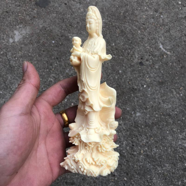 Ivory Nut Songzi Guan Yin Statue Safety Protection Decoration Decoration INNERVIBER 3
