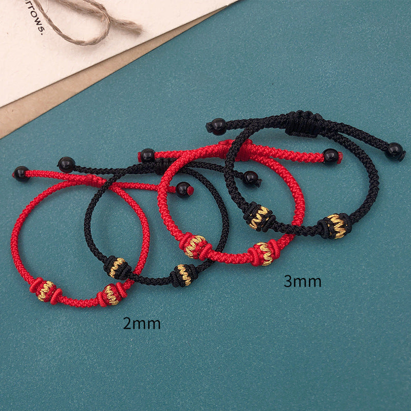 Handmade Lucky Bead Charm Red String Bracelet Bracelet INNERVIBER 5